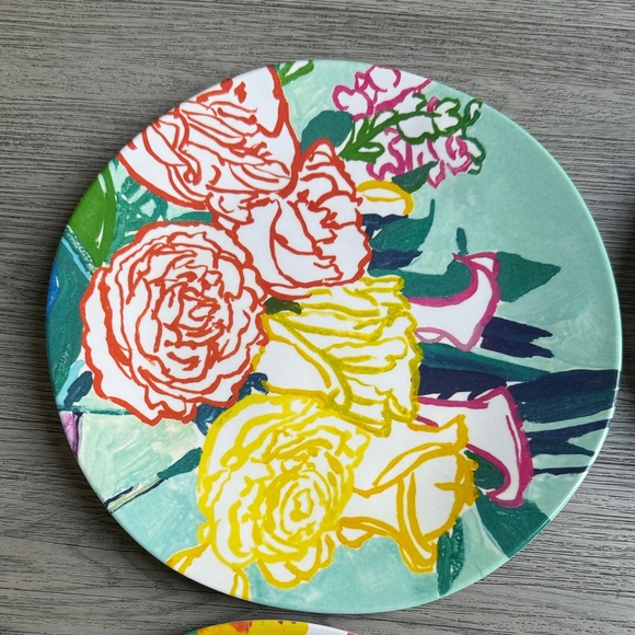 Bridgette Thornton by Anthropologie Floral Patterned Decorative Plates - Picture 2 of 7